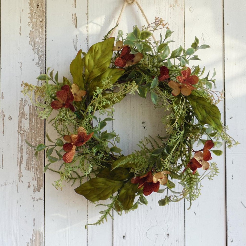 Late Summer Early Fall Small Wreath, Fall Decor, Housewarming Woodland Greenery